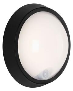 BRILO 3352-015 LED venkovní svítidlo s čidlem, pr. 17 cm, 12 W, černá - BRILO