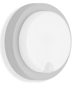 TF 315304TF TELEFUNKEN LED venkovní nástěnné svítidlo s čidlem, pr. 17 cm, 12 W, stříbrná - BRILONER