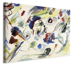 Obraz XXL Akvarelové kresby - jemné skvrny na bílém pozadí od Kandinského