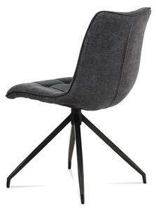 Autronic HC-396 GREY2 - Jídelní židle, šedá látka + ekokůže, kov antracit