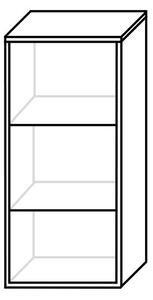 Obývací stěna LOBO, horní skříňky: černé, spodní skříňky: černé