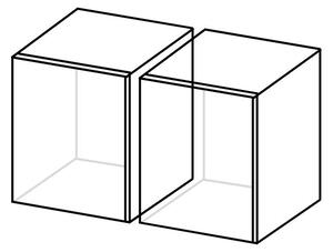 Obývací stěna BOX 7, bílá/bílá lesk