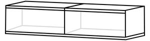 Obývací stěna BOX 12, bílá/bílá lesk