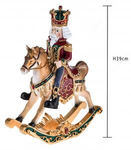 Houpací koník s Louskáčkem, soška 39cm BRANDANI (barva - barevná)