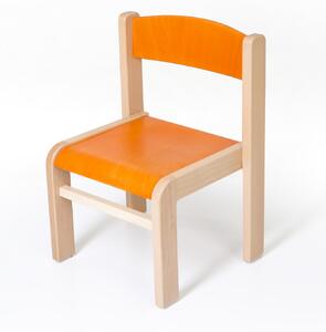 Hajdalánek Dětská židlička LUCA s tvarovanou opěrkou zad (oranžová, 26 cm) LUCA26ORANZ