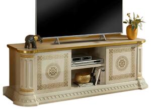 (3834) FRANCESCA stylový TV stolek béžovo-zlatá
