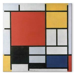 Composition with red, yellow, blue and black