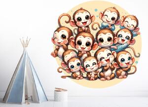 Veselé opičky arch 75 x 73 cm