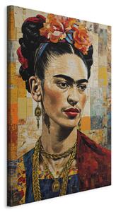 Frida Kahlo - Portrait on a Mosaic Background Inspired by Klimt’s Style [Large Format]