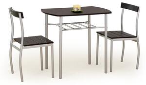 Jídelní set Lizze (wenge + stříbrná)