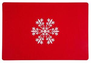 Altom Prostírání Snowflake červená, 30 x 45 cm, sada 4 ks