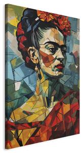 Frida Kahlo - Geometric Portrait in Cubist Style [Large Format]