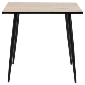 Jídelní stůl Wyatt 80x80x75 cm (dub, černá)