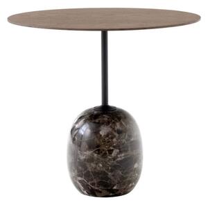 Oválný odkládací stolek Lato LN9 "Walnut / Emperador Marble" &Tradition