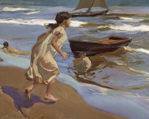 Reprodukce obrazu Girl entering the sea