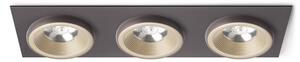 RENDL SHARM SQ III zápustná perleťová zlatá/hnědá 230V LED 3x10W 24° 3000K R13261