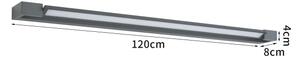 Brilagi-LED Koupelnové osvětlení zrcadla AQUA LINE LED/36W/230V 120 cm IP44 antr