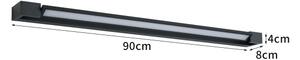 Brilagi-LED Koupelnové osvětlení zrcadla AQUA LINE LED/24W/230V 90 cm IP44 černá