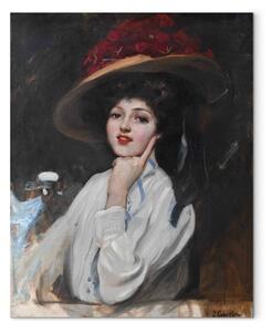 Reprodukce obrazu Portrait of a young woman in a hat