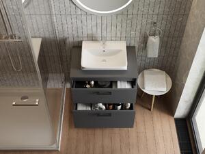 Kingsbath Afina Neon Grey 70 koupelnová skříňka s umyvadlem