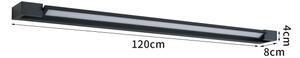 Brilagi-LED Koupelnové osvětlení zrcadla AQUA LINE LED/36W/230V 120 cm IP44 čern