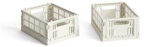 HAY DESIGN Úložné boxy Colour Crate X Small "Off White" - 2 kusy HAY