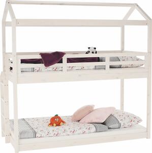 Montessori patrová postel, bílá, 90x200, Zefire Mdum