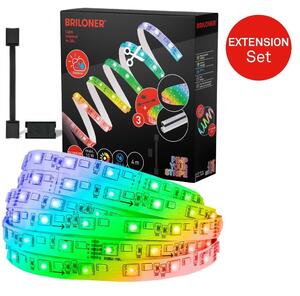 BRI 2167384 Pimp Your Stripe prodlužovací sada LED Strip 4m, IP44 venkovní, WiFi, RGB+W - BRILONER