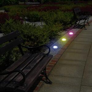 Bluegarden - LED solární lampa - chrom/pestrá - P60056