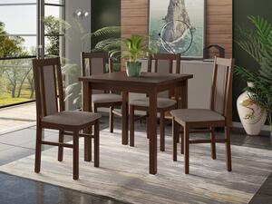 Jídelní stůl se 4 židlemi - AL27, Barva dřeva: sonoma-L, Potah: Zetta 297 Mirjan24 5903211289330