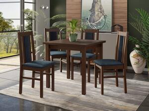 Jídelní stůl se 4 židlemi - AL27, Barva dřeva: ořech-L, Potah: Zetta 300 Mirjan24 5903211289293