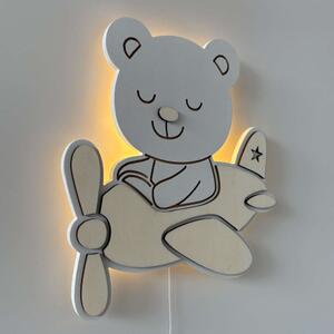 LED lampa Medvěd v letadle – Dětské noční světlo na zeď | SENTOP LED0592