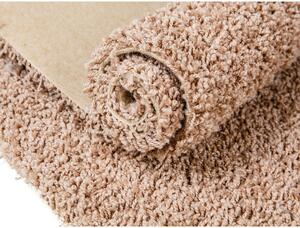 Kusový koberec SHAGGY WIKI – cappucino hnědý - 200x200 cm