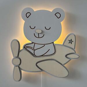 LED lampa Medvěd v letadle – Dětské noční světlo na zeď | SENTOP LED0592