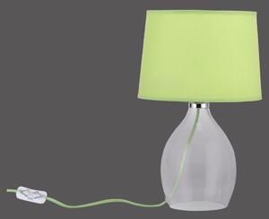 LEUCHTEN DIREKT Stolní lampa ze skla ve tvaru vázy se zeleným stínítkem LD 11026-43