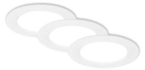 BRI 7993036 3ks sada LED vestavné bodové svítidlo – pr.120mm, ploché, 6W, 230V, neutrální bílá, bílé - BRILONER