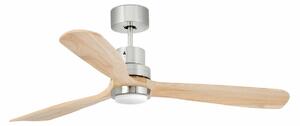 FARO LANTAU L LED, nikl/borovice, stropní ventilátor s DC motorem