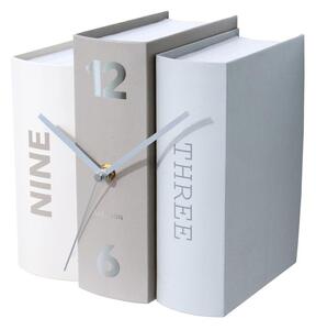 KARLSSON Stolní hodiny Book šedé 20 × 15 × 20 cm