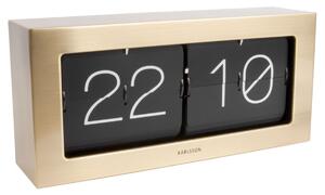 KARLSSON Zlaté překlápěcí hodiny Boxed black 37 × 17,5 × 9 cm