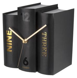 KARLSSON Stolní hodiny Book černé 20 × 15 × 20 cm
