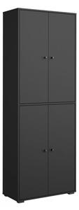 Dvoudveřová šatní skříň Fridit 023, Barva: černý grafit 5903211513886