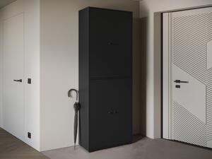 Dvoudveřová šatní skříň Fridit 023, Barva: černý grafit 5903211513886