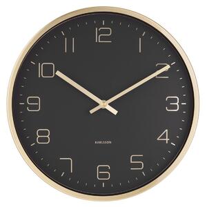 KARLSSON Nástěnné hodiny Gold Elegance černé 30 × 4 cm