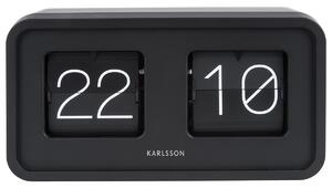 KARLSSON Stolní hodiny Bold Flip matně černé 26,5 × 14,5 × 7,5 cm