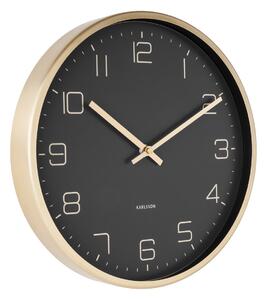 KARLSSON Nástěnné hodiny Gold Elegance černé 30 × 4 cm