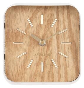 KARLSSON Stolní hodiny Squared svetlé dřevo 15 × 15 × 10cm