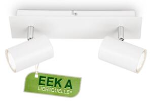 BRILO 2840026 Isil A LED stropní bodové svítidlo, třída A, 2-ramenné, 50.000h, nastavitelné, bílé - BRILO