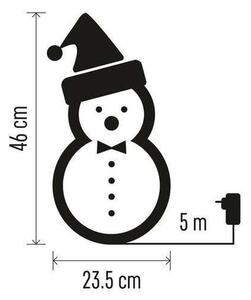 Vánoční sněhulák Emos DCFC19, studená bílá, 46cm