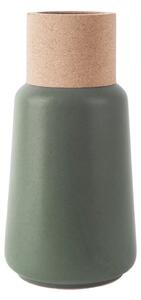 PRESENT TIME Váza Craft Cone zelená ∅ 13,5 × 26 cm