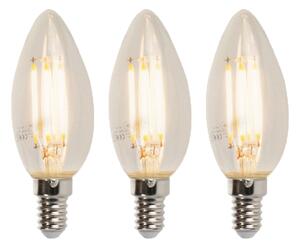 Sada 3 LED E14 stmívatelných svíček B35 5W 380lm 2700K